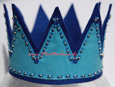 Geburtstagskrone Königin Königsblau
